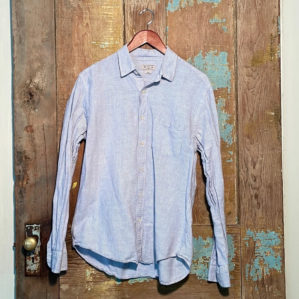 Seersucker J.Crew men’s button up